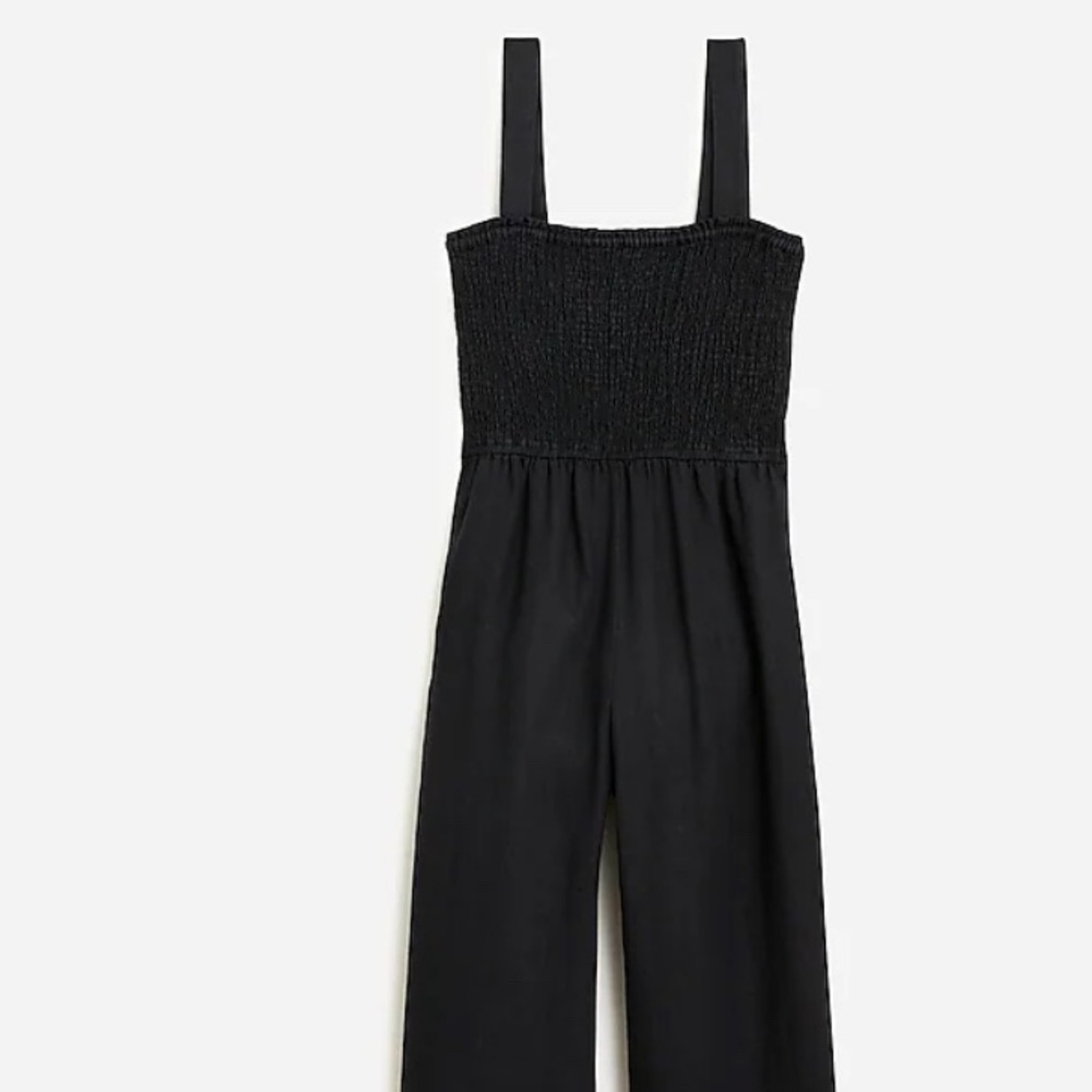 Black cropped jumpsuit